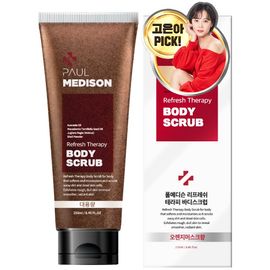 [Paul Medison] Refresh Therapy Body Scrub _ Orange Musk Scent _ 250ml/ 8.45Fl.oz., Exfoliation, Moisturizing, Microplastic-Free, Sensitive Skin _ Made in Korea